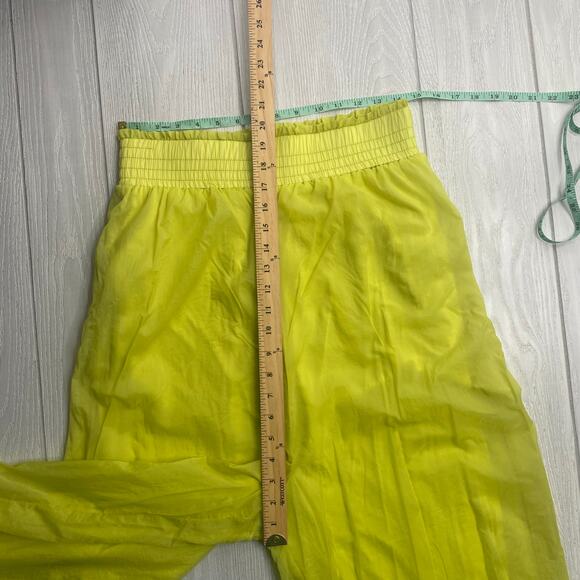 Free People Movement Lime Green Sashay My Way Harem Pants Size Large - Picture 5 of 11